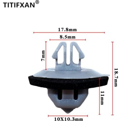 10PCS Auto door underside beam side skirt push-in peg expansion fastener clip for Toyota Corolla Camry Avalon Sienna