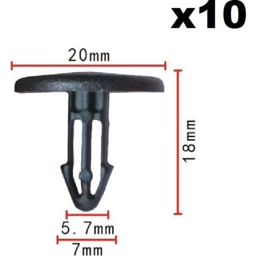 10x Nylon For Honda Dofeng Fender buckle / Retainer Retaining Clip