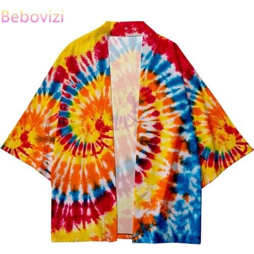3D Color Plus Size 6XL 5XL 4XL XXL 3XL Loose Japanese Cardigan Women Men Harajuku Kimono Cosplay Blouse Tops Yukata Clothing