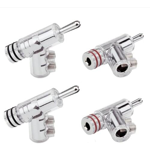 4 Pieces of Ba1403 Speaker Cable Banana Plug Connector Speaker Cable Banana Head Speaker Amplifier Banana Plug