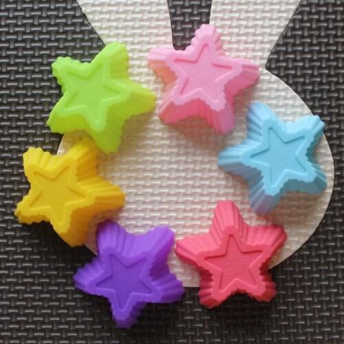 5pcs silicone cake mold 3cm star shaped silicone chocolate mold cupcake liners DIY pudding mold