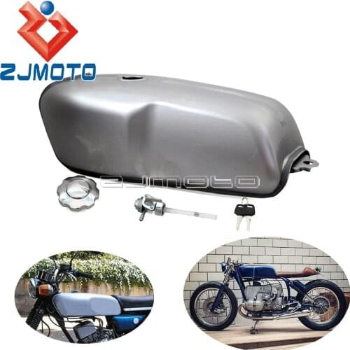 Cafe Racer Motorcycle 9L 2.4 Gal Gas Tank with Oil Tank Cap Cover For Norton Bobber Yamaha Suzuki GN125 Honda CG125 CG125S CG250