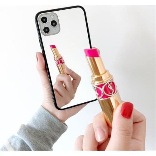Luxury Clear Mirror ShockProof Phone Case for iPhone 11 Pro Max XR XS X Cosmetic Girly Glass Coque on iPhone 7 8 6 6S Plus Cover