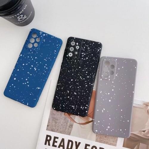 For Samsung S21 Plus Ultra S20 FE A51 A71 A31 A02 A02S Case Phone Cover Soft Silicone White dot Color Matte Back Covers
