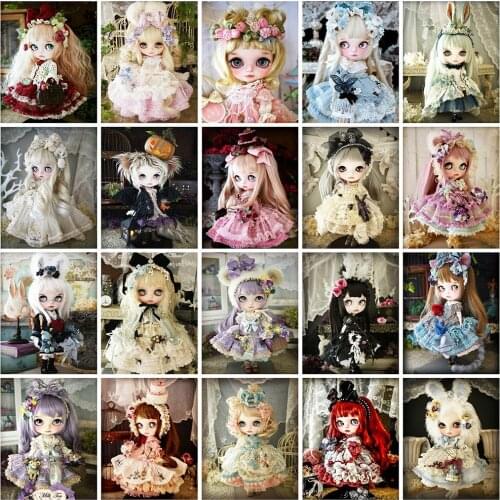 CraftArtGo 5D DIY Diamond Embroidery dolly Full Square Round Rhinestone Mosaic Painting Cross Stitch Flowers Diamond Kit