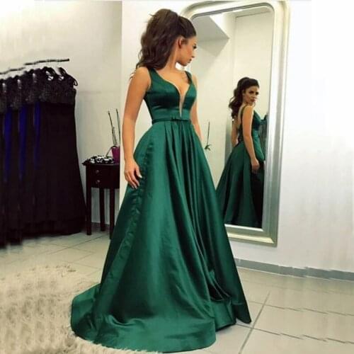 ANGELSBRIDEP V-Neck Long Evening Party Dresses Soiree Robe Fashion Strap Court Sation Special Occaion Prom Dresses Plus Size