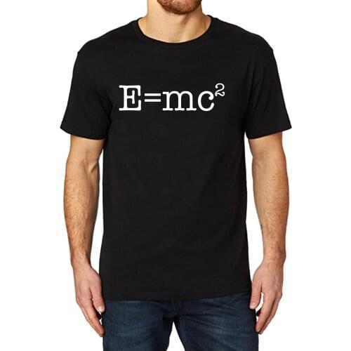 Lyprerazy Mens E=mc2 Theory Science Funny Printed T-Shirt
