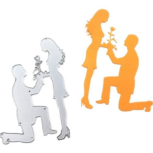 Julyarts Lover Make a Proposal Scrapbooking Metal Cutting Dies for DIY Album Paper Card Decorative Craft