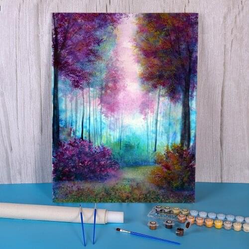 Natural Scenery Prelude DIY Painting By Numbers Set Oil Paints 50*70 Oil Painting New Design For Children Handiwork Handicraft