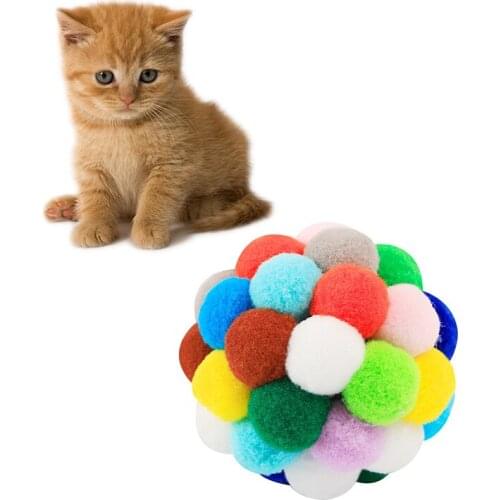 Cat Toy Pet Plush Interactive Cat Toys with Bell Ball Pet Supplies Play Chewing Training Toys for Cats Kitten Cat Accessories