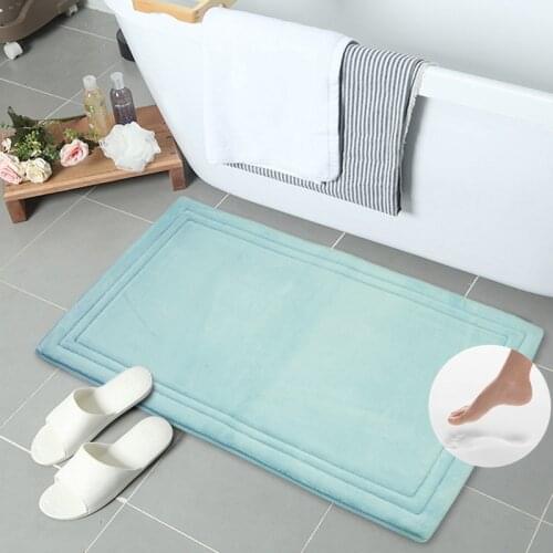 High quality machine washable memory foam bath mat anti-slip mat bathroom door mat toilet bathroom absorbent carpet
