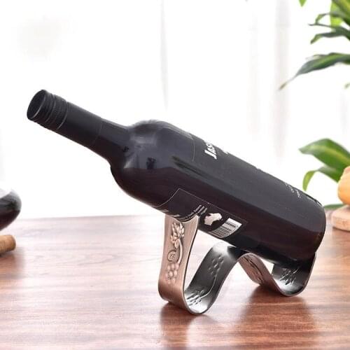 Creative simplicity Metal Stackable Red Wine Holder Storage Rack Space Saver Display Stand Kitchen Bar Tools