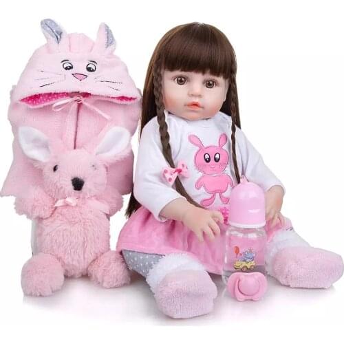 Bebe Reborn silicone Full Body 48 CM Realistic Princess Doll Baby Toys For Girl Childrens Day Birthday Gifts