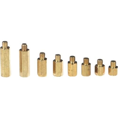 10Pcs M3 Hex Brass Spacing Screws Threaded Pillar 59H Computer PC Motherboard Standoff Spacer