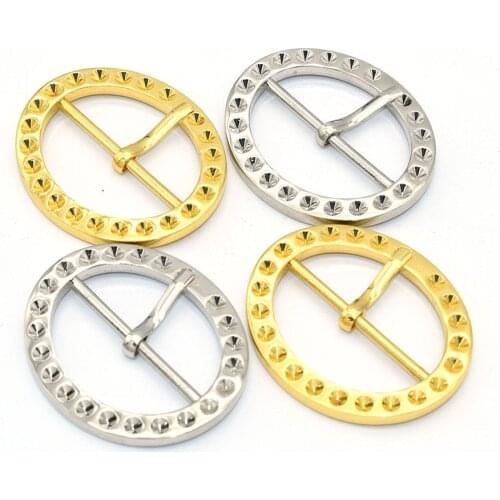 Metal Round Belt Buckle strap buckle webbing buckle Adjuster Buckle Circle Buckles Leather Purse clasp Buckle For Belt Scarf Bag