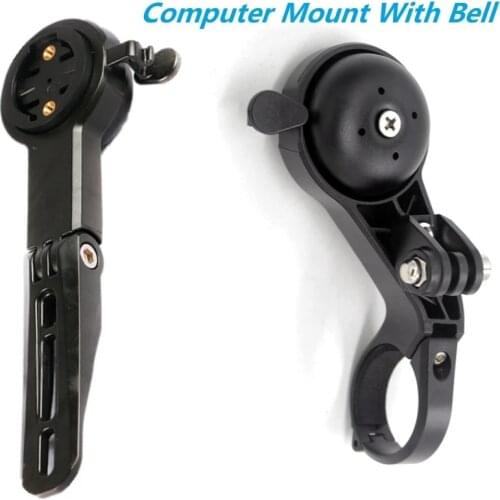 Multifunctional Bicycle Computer Mount Holder Tabe Bracket With Bell GPS Computer Sport Camera Holder For GARMIN CATEYE Bryton