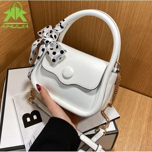 Fashion All-match Ribbon Design Shoulder Bags Luxury Designer Small Messenger Bag 2021 New High Quality Pu Leather Women Handbag