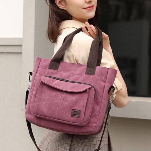 2021 New Trend Female Casual Shoulder Bags High Quality Canvas Women Crossbody Messenger Bags Big Capacity Ladies Totes