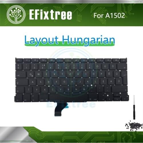 New A1502 Keyboard Hungarian For Macbook Pro Retina 13" A1502 Layout Backlight Screw Screwdriver 2013-2015 EMC 2678 2875 2835