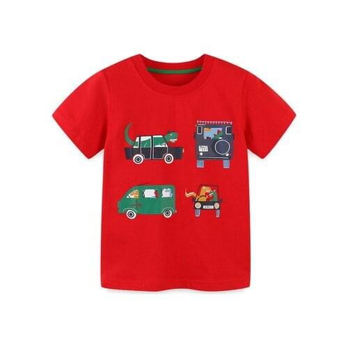 2021 Summer New Childrens T-shirt European and American Style Boy Cartoon Short-sleeved T-shirt Pullover Childrens Top Tees