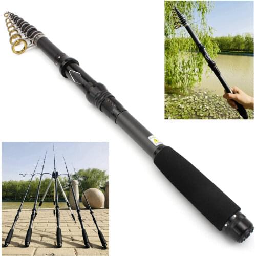 New Portable Telescopic Rod 1.8M 2.1M 2.4M 2.7M 3.0M Carbon Fiber Spinning Rod Fishing Pole Tackle Long shot fast sea bass pole