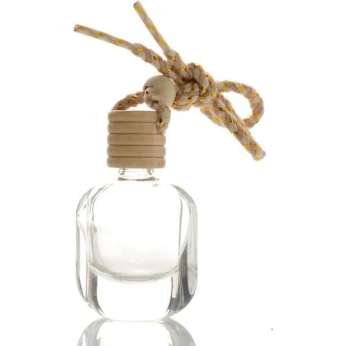 Perfume Fragrance Refillable Bottle Empty Glass Aroma Hanging Bottle Air Freshener Essential Oil Travel Auto Ornament 10ML 20PCS