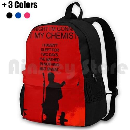 Rest My Chemistry Outdoor Hiking Backpack Riding Climbing Sports Bag Interpol Music Evil Cocain