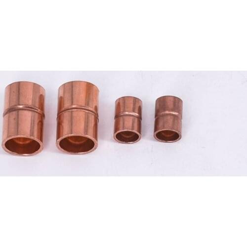 3/4" 1" 19 20 22 25 28 28.6mm ID Pure Copper End Feed Solder Coupling Plumbing Fitting Coupler For Air Condition