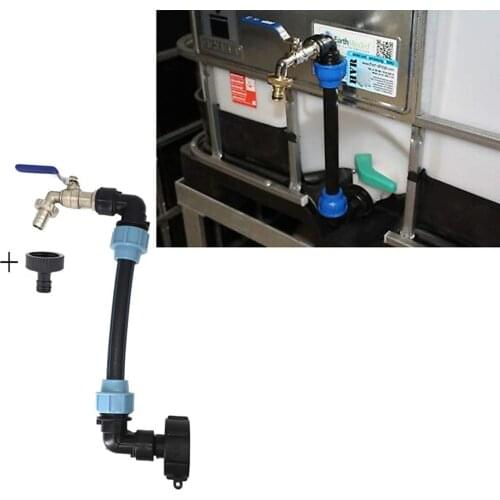 Garden Water Hose Connector Fittings IBC Tank Connection Set Anti-rust Durable Brass Faucet IBC Ton Barrel Valve Accessories