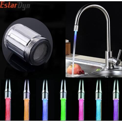 LED water faucet light led 7 Colors Changing Glow Shower Tap Head Pressure Sensor Bathroom Temperature Kitchen Accessories