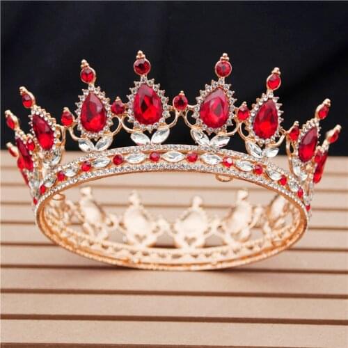 30 Options Crystal Tiaras Bride Wedding Crown Royal Queen King Round Diadem Bridal Headpiece Pageant Hair Jewelry Head Accessory