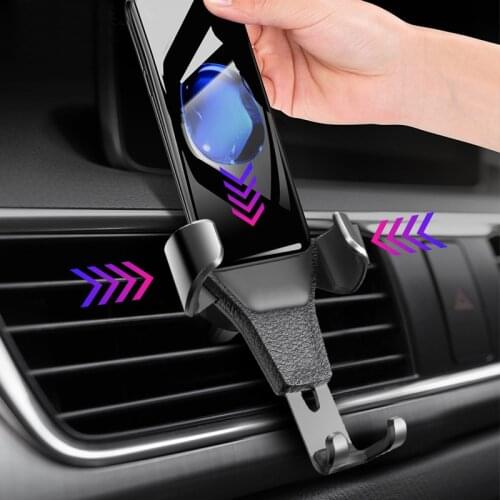 Universal Gravity Induction Car Mobile Phone Holder Air Vent Mount Stand Anti Skid Anti-fall Cell Phone Bracket Car Accessories