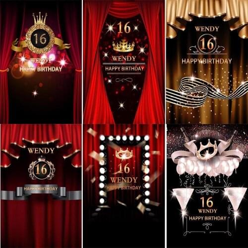 Avezano Photography Backgrounds 16th Birthday Party Banner Customize Backdrops For Photo Studio Photocall Photozone Decor Vinyl