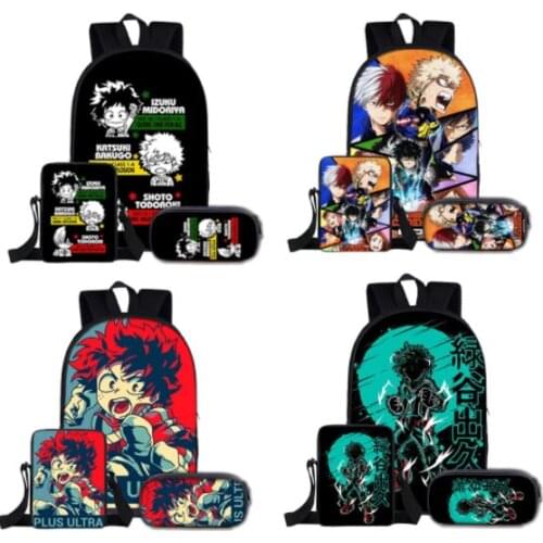 Japan Anime My Hero Academia Backpacks School Bags Boys Girls Teenage Students Cosplay Anime Cartoon Laptop Sports Travel Bags