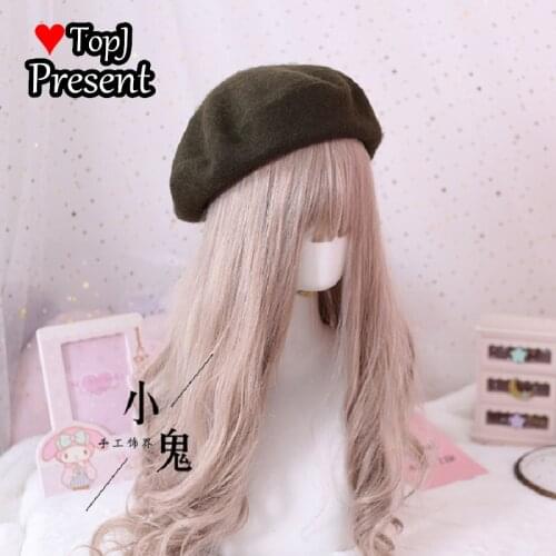 Japanese Beret female autumn and winter Korean versatile casual British retro student hat art painter hat bud hat