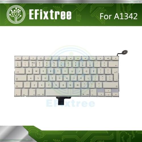 10 PCS / Lot A1342 Keyboard Layout UK English For Macbook White 13.3 inch A1342 Keyboard US MC207 MC 516