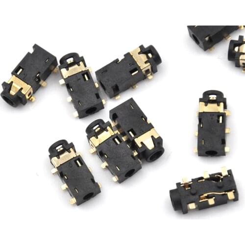10pcs/lot NEW 2.5mm Female Audio Connector 6 Pin SMT SMD Stereo Headphone Jack Socket PJ-242 Wholesale