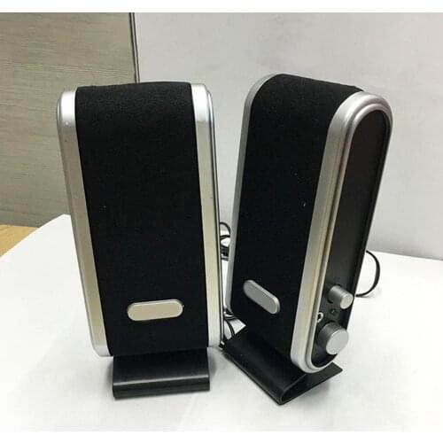 2Pcs Portable USB 3.5mm Stereo Loudspeaker Music Player for Desktop PC Laptop