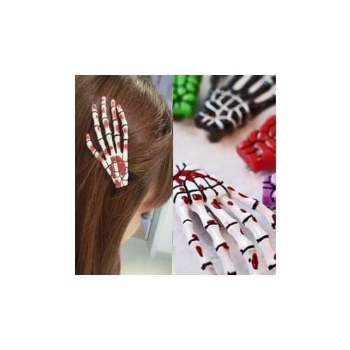 24pcs(not pair)Free Shipping Fashion skeleton claws skull hand hair clip hairpin Zombie Punk Horror hairwear hairpin bobby pin