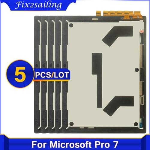 5Piece/lot 100% Test For Microsoft Surface Pro 7 1866 LCD Display Touch Screen Digitizer Glass Assembly Replacement