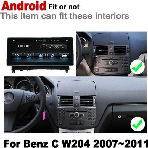 Android car player For Mecerdes Benz C W204 2007~2011 NTG original Style 2 Din HD Screen Autoradio Bluetooth gps navigation map