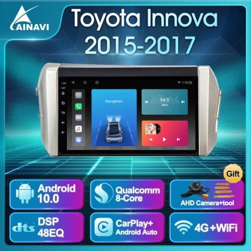 Car Radio Android 10.0 QLED Screen For Toyota Innova 2015-2017 Auto Stereo Multimedia Video Player Navigation Carplay No 2din BT