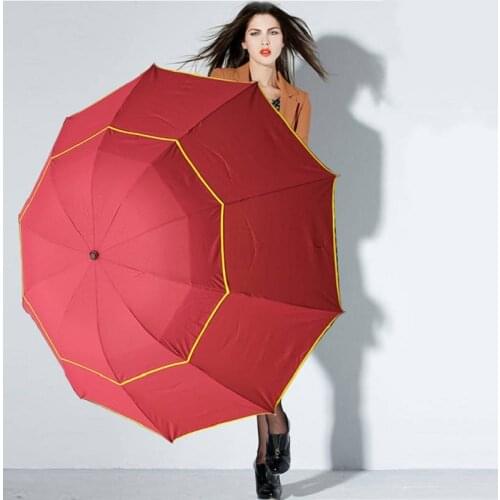 130cm Large Windproof Umbrella Men Rain Woman Car Large Paraguas Male 3Folding Umbrellas 10K Big Umbrella Men Parasol