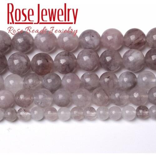 Natural Clound Crystal Jades Beads Round Loose Spacers Beads DIY Bracelets Necklace Accessories For Jewelry Making 6/8/10mm 15"