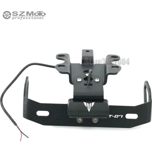 For YAMAHA MT07 FZ07 2014-2018 2017 Motorcycle Tail Tidy Fender Eliminator Registration License Plate Holder frame LED Light