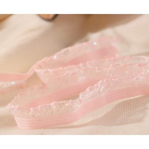 13mm Elastic Band pink Stretch Lingerie Lace Bra Shoulder Clothing Accessories JA87