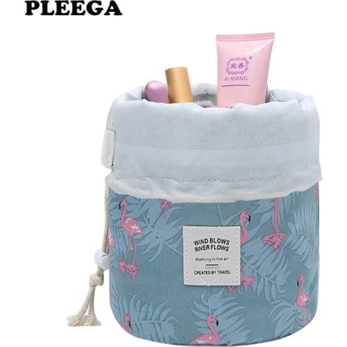 PLEEGA Women Lazy Drawstring Cosmetic Bag Fashion Travel Makeup Bag Organizer Make Up Case Storage Pouch Toiletry Beauty Kit