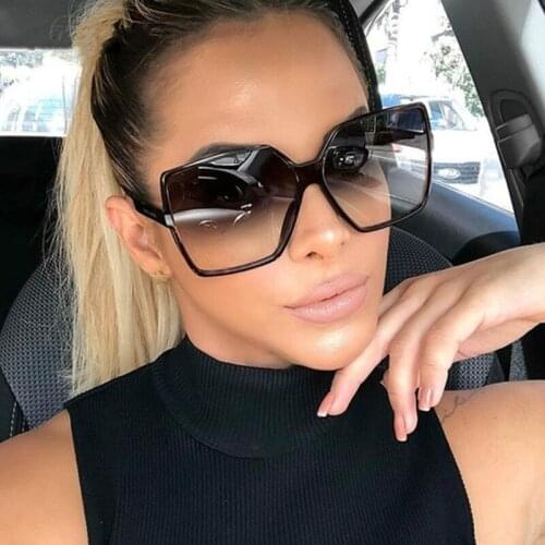 Fashion Square Sunglasses Women Luxury Brand Designer Oversize Sunglasses Gradient Plastic Sunglasses Female Glasses UV400