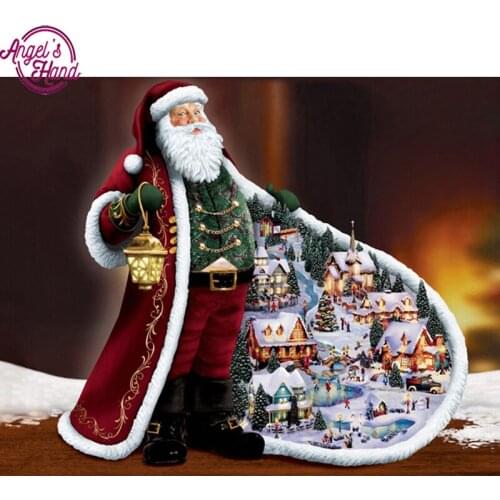 Full square drill Diamond embroidery Santa Claus 5D DIY diamond painting cross stitch Rhinestone mosaic decoration ZX