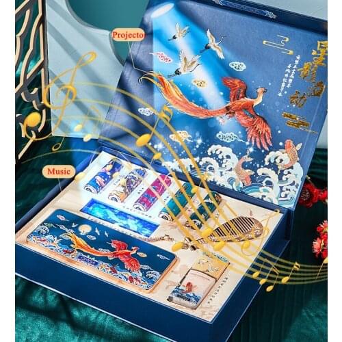 8Pcs Chinese Style Makeup Set Concealer Velvet Lipstick Liquid Foundation Cream Eyeshadow Palette Make Up Cosmetics Gift Set Kit